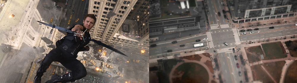 Tilt technique: vertical camera movement