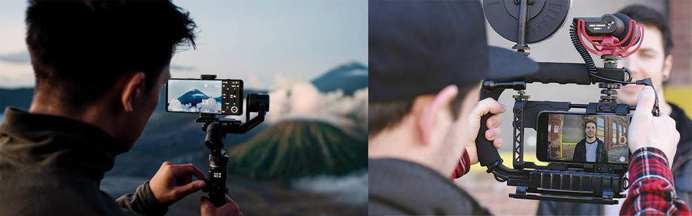 Mobile filming compared to cinematographic filming