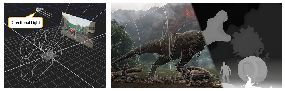 Depth and realism in visual effects and cinema with stereoscopy