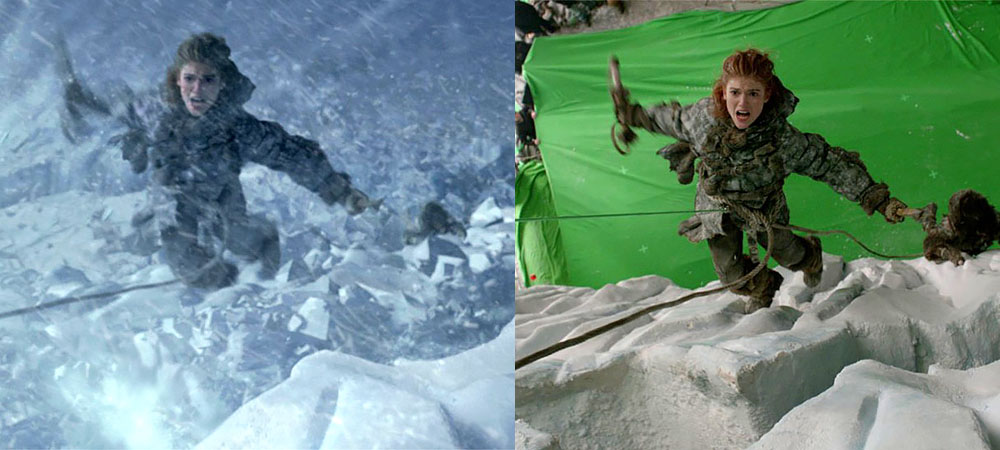 vfx shot in green screen space