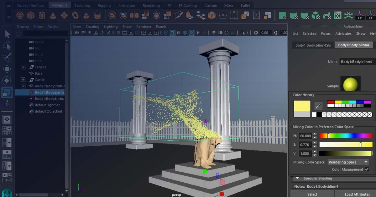 How to simulate disintegrate objects in Maya